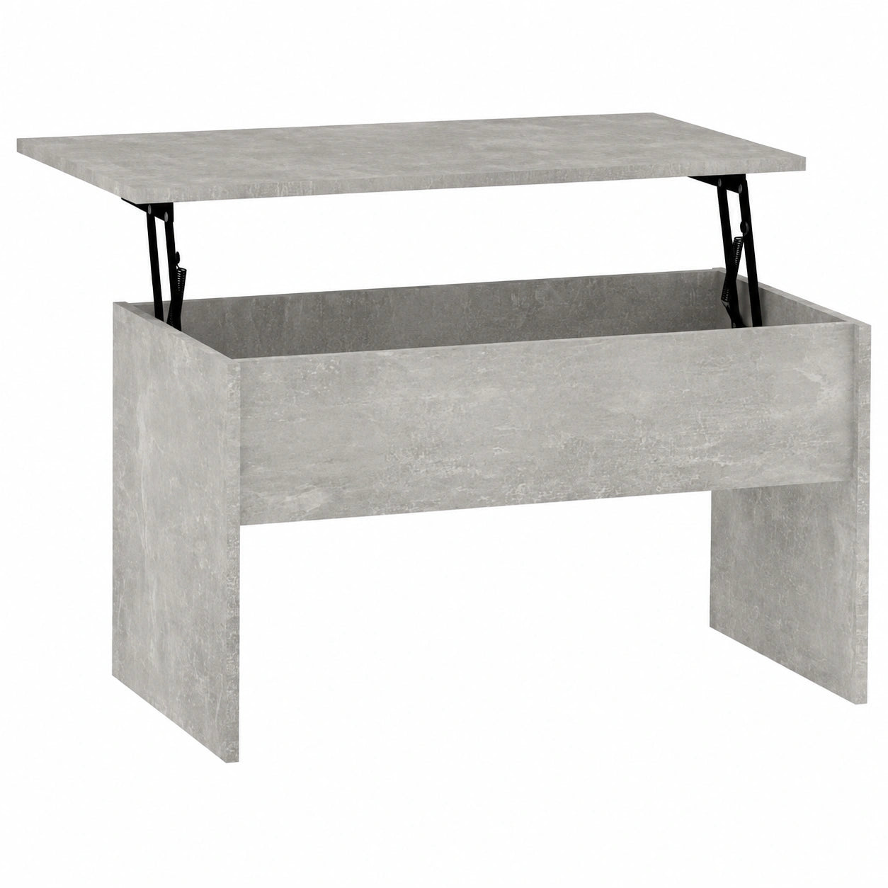 Mesa de Centro Gris Hormigón para Sala de Estar 80x50,5x41,5 cm