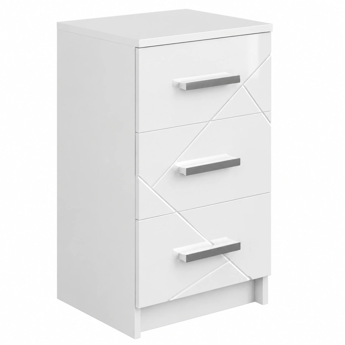 Vicco Mesita de Noche Irma, Blanca, 35.5 x 66 cm, Ideal para Camas Box Spring