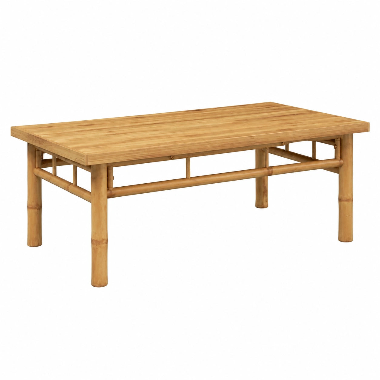 Mesa de Centro de Bambú 90x50x35 cm para Salón
