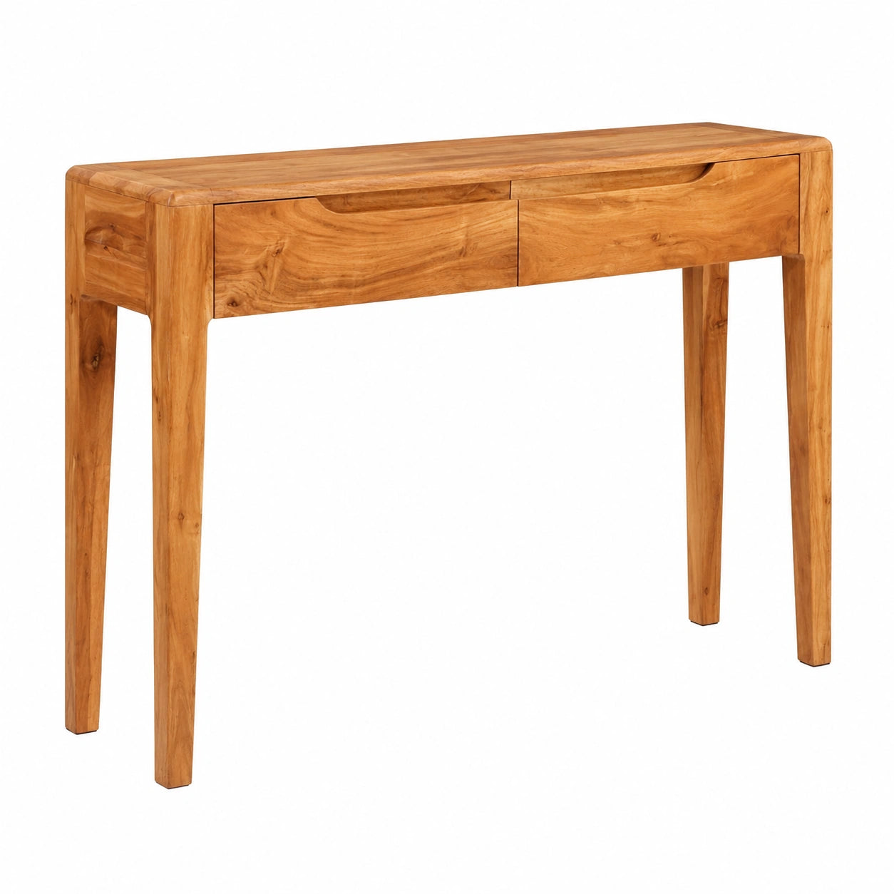 Mesa Consola de Madera de Acacia Marrón 110x30x80 cm para Salón, Diseño Moderno y Funcional