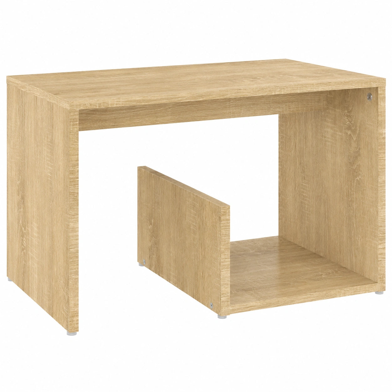 Mesa de Centro de Contrachapado Roble Sonoma con Estante para Sala
