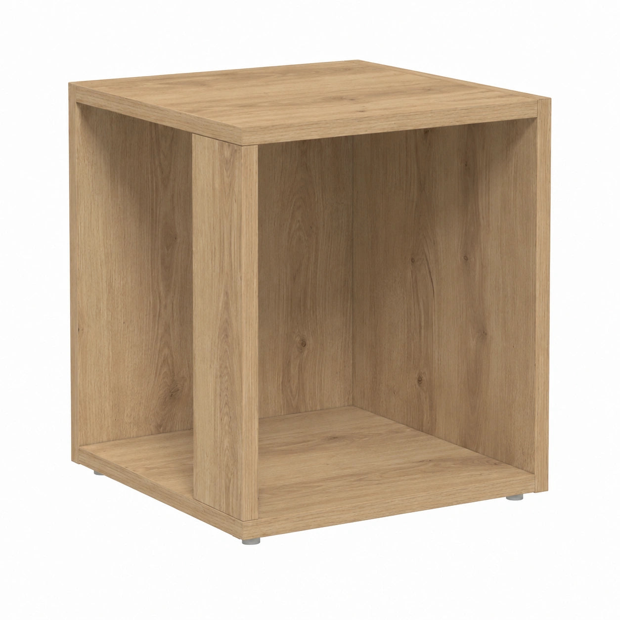 Mesa Auxiliar de Madera Roble Artisan 33x33x34 cm, Almacenamiento de Esquina