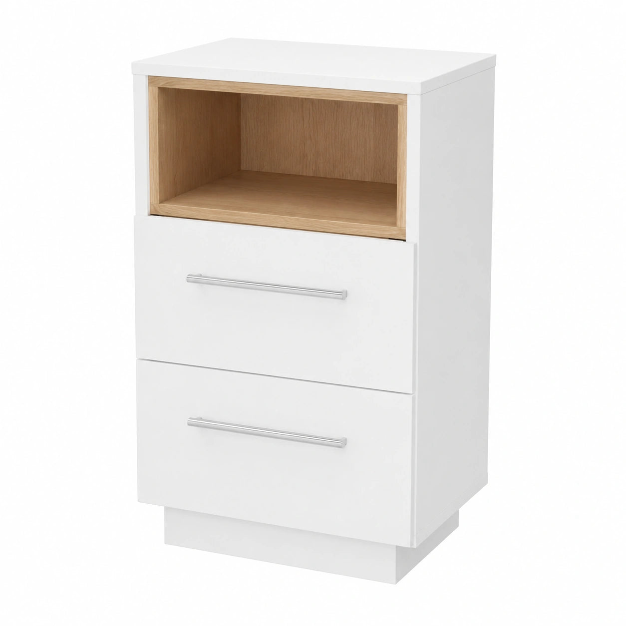 Vicco Mesa de Noche Beatrice Blanca, 36 x 68 cm, Almacenamiento Compacto