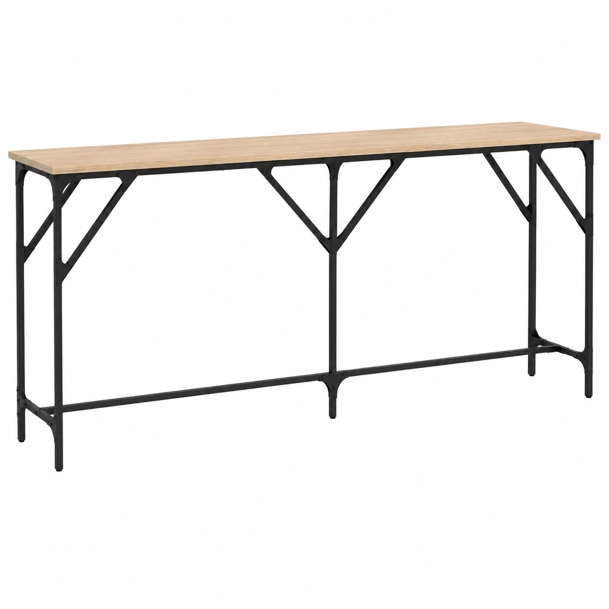 Mesa Consola de Madera Roble Sonoma para Entrada y Salón 200x29x75 cm
