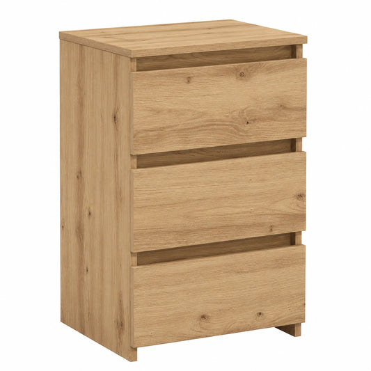 Mesita de Noche de Madera Ingeniería Roble, 40x35x62,5 cm, Mesa Auxiliar Moderna