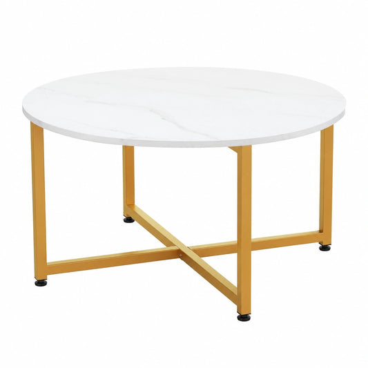 Conjunto de Mesas de Centro LIFEZEAL: 3 Piezas con Estructura Metálica y Diseño Moderno, Ideal para Salón y Dormitorio (Blanco)