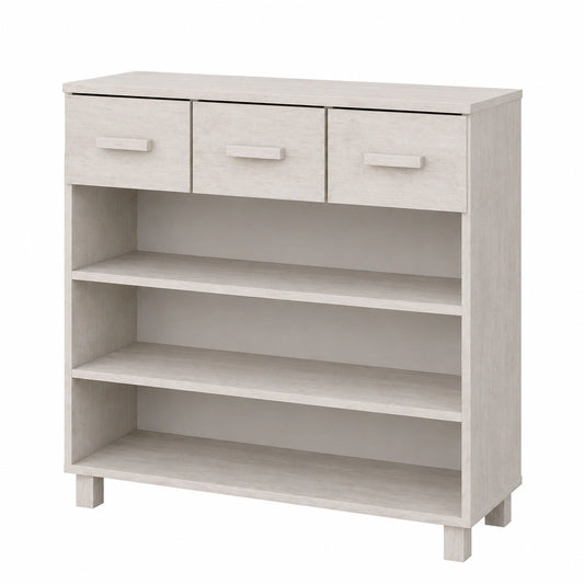 Mesa Consola de Madera de Pino Blanco para Entrada 90x35x90 cm